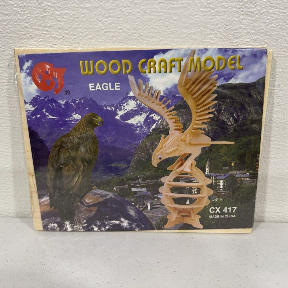 New Wood Craft Model Eagle 3D Puzzle Kit Unassembled DIY Construction CX417